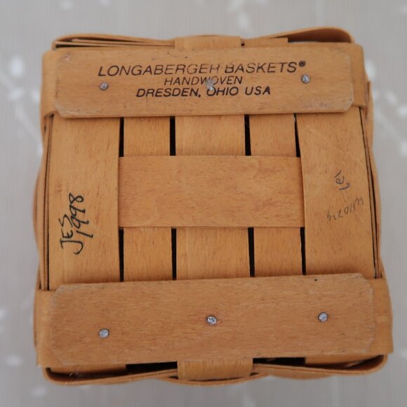 Signed Longaberger 1998 Snapdragon Vase Basket Authentic - Picture 4 of 8